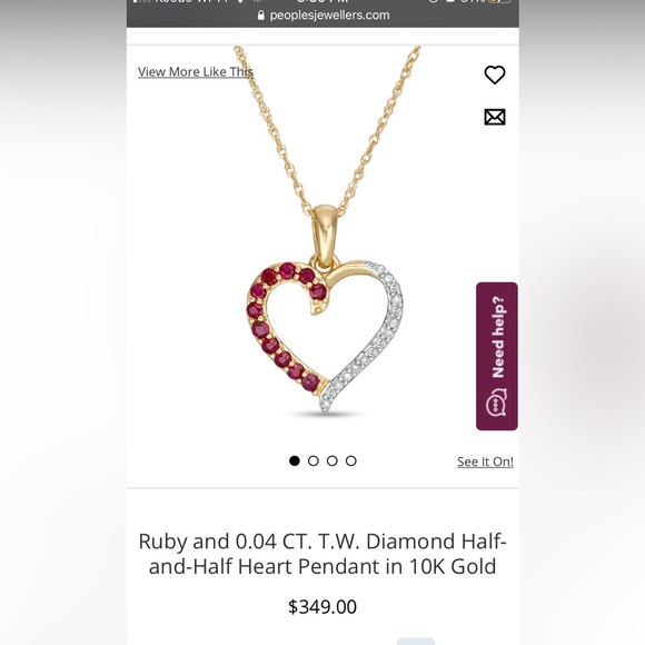 People’s Diamond/ruby necklace - Picture 3 of 3